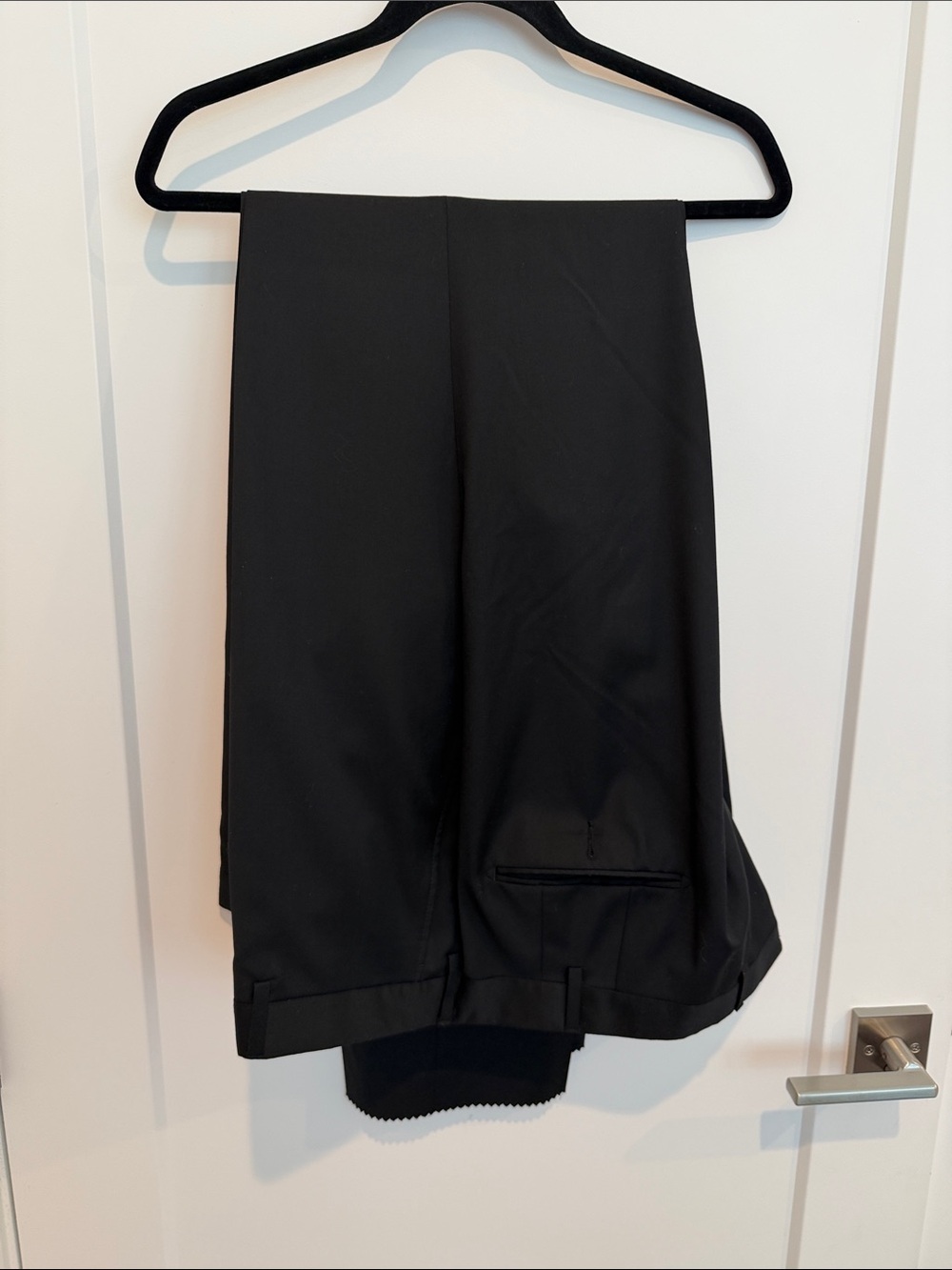 NWT Hickey Freeman Black 100% Wool Dress Pants Size 44 unhemmed